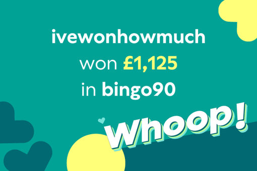 tombola winners story about ivewonhowmuch won £1,125 in bingo90